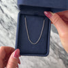 Vintage Italian 18k White Gold 1.55mm Classic Cable Chain - Video showing the piece