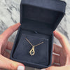 Vintage 14k Yellow Gold Blue Sapphire Diamond Dual-Textured Twist Slide Pendant - Video showing the piece
