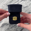 Vintage Wide 18k Yellow Gold Bold Interlinking Textured Ring  - Video showing the piece
