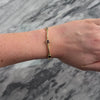 Vintage 14k Yellow Gold .98cttw Garnet .63cttw Blue Topaz Amethyst Stunning Bar Link Station Bracelet - Video showing the piece