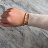 Vintage 14k Yellow Gold Chic Textured Bamboo Bangle Bracelet - Video showing the piece