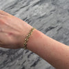 Vintage 14k Yellow Gold Star-Detail Link Bracelet - Video showing the piece