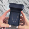 Vintage 14k White Gold 1.35mm Sleek Flat Curb Chain 18.25