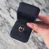 Vintage 10k Yellow Gold Diamond Onyx Leafy Border Ring - Video showing the piece