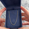 Estate 14k Yellow Gold Adjustable Cable 1mm Chain 16-18