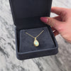 Vintage 14k Yellow Gold Opal Pretty Sleek Pear Clip Pendant - Video showing the piece