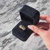 Vintage 18k Yellow Gold Ruby Sapphire Emerald Diamond Bold Lines Ring  - Video showing the piece