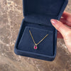 Vintage 14k Yellow Gold .56ct Ruby Modern Sleek Curved Pendant - Video showing the piece
