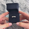 Vintage 14k White Gold Diamond Sleek Modern Channel Ring - Video showing the piece