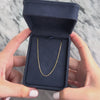 Vintage Italian 14k Yellow Gold 1.2mm Glittering Cable Chain - Video showing the piece