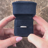 Antique Platinum Old European Cut Diamond Graduated Domed Line Band Ring 7.00