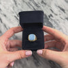 Vintage 14k Yellow Gold 3.55ct Banded Agate Bold Ribbed Rectangle Ring - Video showing the piece
