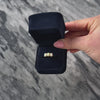 Vintage 14k Yellow Gold Opal Diamond Flashing Trio Ring - Video showing the piece
