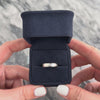 Vintage 14k White Gold Diamond Shimmering Hammered Band Ring - Video showing the piece