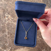 Antique Art Nouveau 14k Yellow Gold 1.15ct Citrine Pearl Dainty Elongated Lavalier Drop Necklace - Video showing the piece