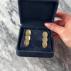Vintage 14k Yellow Gold Long Hammered Oval Disc Dangle Earrings - Video showing the piece