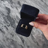 Vintage 10k Yellow Gold 2ct Onyx Diamond Brutalist Signet Ring - Video showing the piece