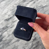 Vintage 14k White Gold .82ct Tanzanite Diamond Cute Heart Detail Ring - Video showing the piece