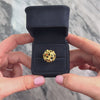 Vintage 18k Yellow Gold Funky Textured Tube Cluster Cocktail Ring - Video showing the piece