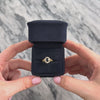 Vintage 14k Yellow Gold .75ct Blue Sapphire Diamond Dazzling Oval Halo Ring - Video showing the piece
