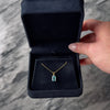 Vintage 14k Yellow Gold 1.98ct Topaz Diamond Caribbean Blue Sea Pendant - Video showing the piece