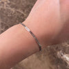Vintage Lightweight 10k White Gold Sleek Stacking Flat Link Bracelet - Video showing the piece