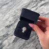 Antique Art Deco 14k White Gold Natural Old Mine Cut Diamond Synthetic Sapphire Fantastic Milgrain Flourish Ring - Video showing the piece