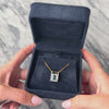 Vintage 10k Yellow Gold 5.69ct Aquamarine Chic Suspended Solitaire Slide Pendant