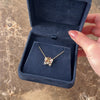 Vintage 18k Yellow & White Gold Diamond Ruby Blue Sapphire Beautiful Fluttering Butterfly Slide Pendant - Video showing the piece