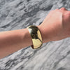 Vintage Italian 14k Yellow Gold Chic Snake Link Wide Bracelet - Video showing the piece