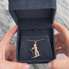 Vintage 14k Yellow Gold Pearl Delightful Sporty Skier Pendant - Video showing the piece