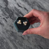 Vintage 14k Yellow Gold Pearl Diamond Three-Leaf Clover Stud Earrings - Video showing the piece