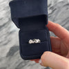 Vintage 14k White Gold Naturalistic Leafy Diamond Band Ring 5.75