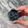 Vintage 14k Yellow & White Gold Diamond Hinged Bezel Huggie Hoop Earrings - Video showing the piece