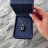 Vintage 18k Yellow Gold Onyx Diamond Bubbly Swimming Fish Pendant - Video showing the piece