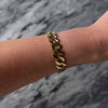 Vintage Gucci 14k Yellow Gold Circular Curb Link Bracelet - Video showing the piece