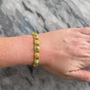Antique Victorian 14k Yellow Gold 3.33cttw Turquoise Ornate Scrolling Detail Link Bracelet - Video showing the piece