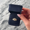 Estate 14k Yellow Gold .72cttw Chocolate Diamond White Diamond Sparkling Cushion Halo Ring - Video showing the piece