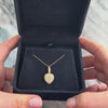 Antique 14k Rosy Yellow Gold Pearl Romantic Elegant Heart Pendant - Video showing the piece
