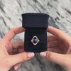 Vintage Heavy 14k Yellow Gold 4.8ct Lapis Lazuli Bold Textured Oval Ring - Video showing the piece