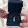 Vintage 9kt Yellow Gold 2.34ct Opal Modernist Teardrop Pendant - Video showing the piece