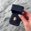 Vintage 10k Yellow Gold Old Mine Cut Diamond Pearl Mysterious Grasping Hand Ring - Video showing the piece