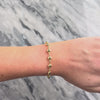 Vintage Italian 14k Yellow Gold Puffy Heart Link Bracelet - Video showing the piece