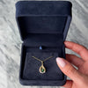 Vintage 14k Yellow Gold Emerald Diamond Elegant Dangle Pear Pendant - Video showing the piece