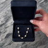 Estate 10k Yellow Gold Cultured Pearl Luminous Stations Necklace - Video showing the piece