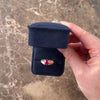 Vintage 14k Yellow Gold 1.93ct Synthetic Ruby Striking Claw-Set Ring - Video showing the piece