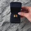 Vintage Heavy 14k Yellow Gold 5.66ct Citrine Modernist Statement Ring - Video showing the piece