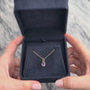 Antique Small 14k Yellow Gold 1.58ct Foil-Backed Amethyst Glowing Orb Charm / Pendant - Video showing the piece