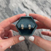 Vintage Small 18k White Gold [Custom Carat] Scattered Polkadot Hoop Earrings - Video showing the piece
