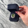 Vintage Platinum 15.53ct Peridot 3.3cttw Diamond Gia Dramatic Oversized Dazzling Cluster Cocktail Ring - Video showing the piece